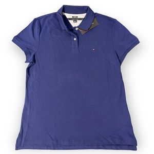 Tommy Hilfiger Womens Navy Blue Relaxed Fit Polo NWT